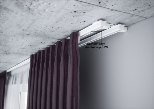 Podwójna szyna aluminiowa Creativa ZS2-100 - biała, 1 mb