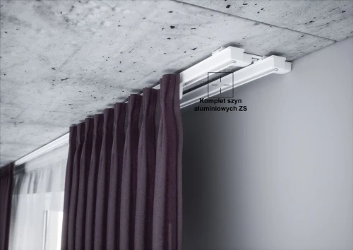 Podwójna szyna aluminiowa do firan Creativa ZS2-250 – 250 cm