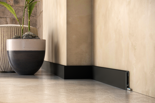 Czarna listwa przypodłogowa 8 cm Durofit PF080B Premium Floor