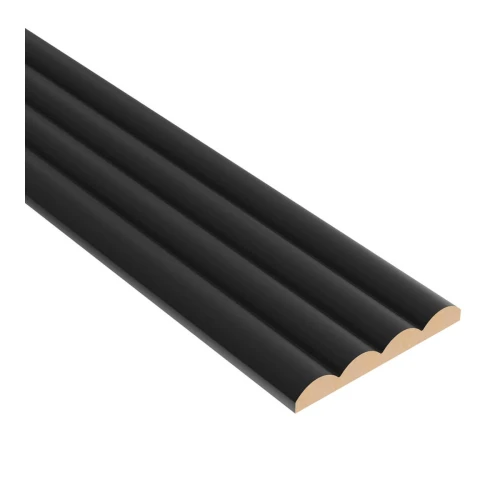 Panel ryflowany MDF - Czarny