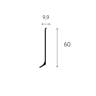 anodowana listwa podłogowa 6 cm